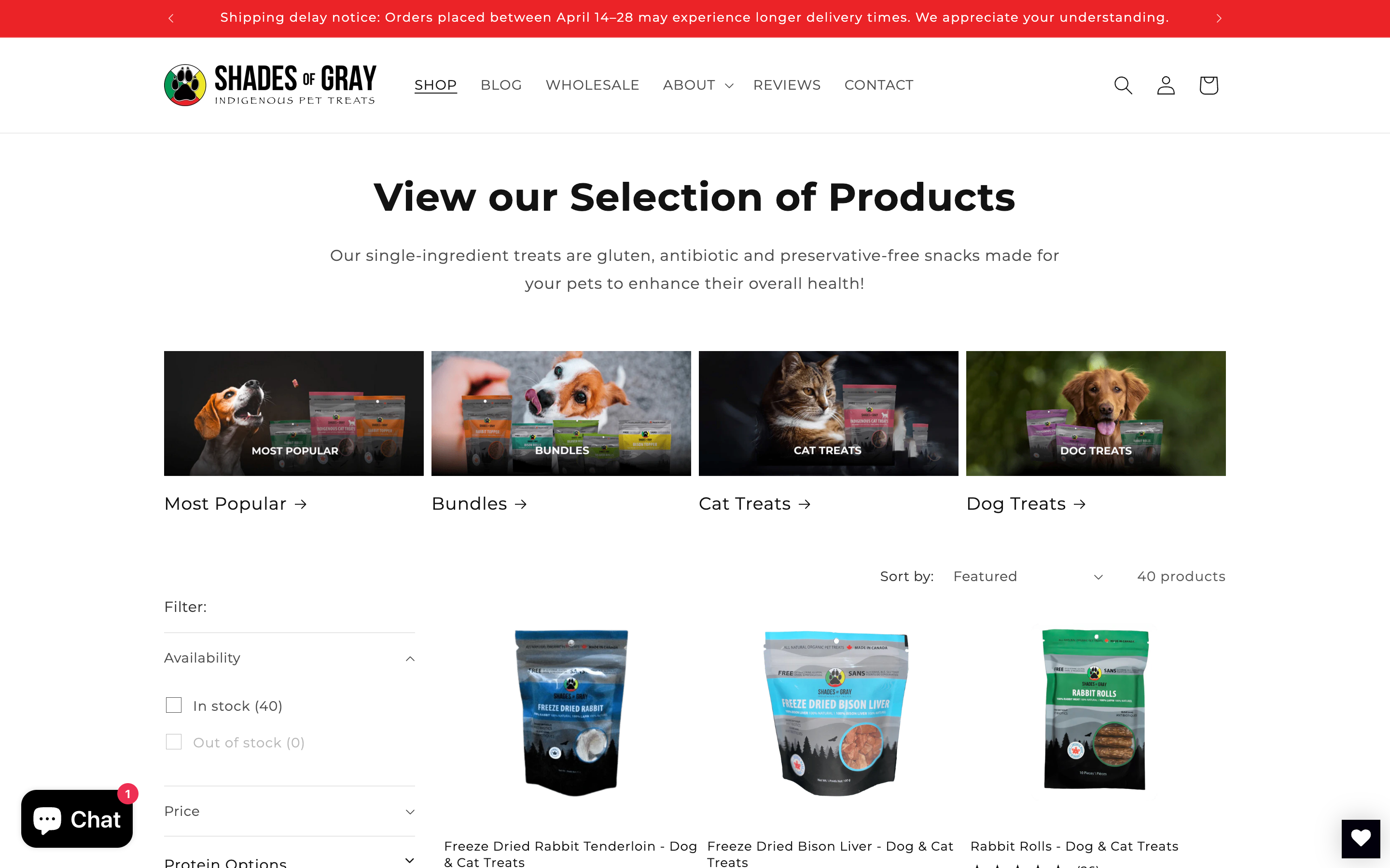 Redesigned All Products page